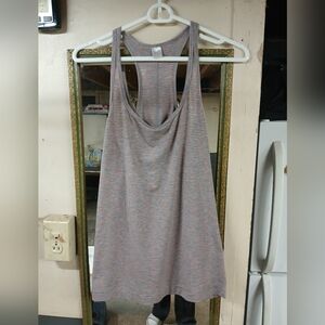 GAP Gray and Pink Striped Tank Top